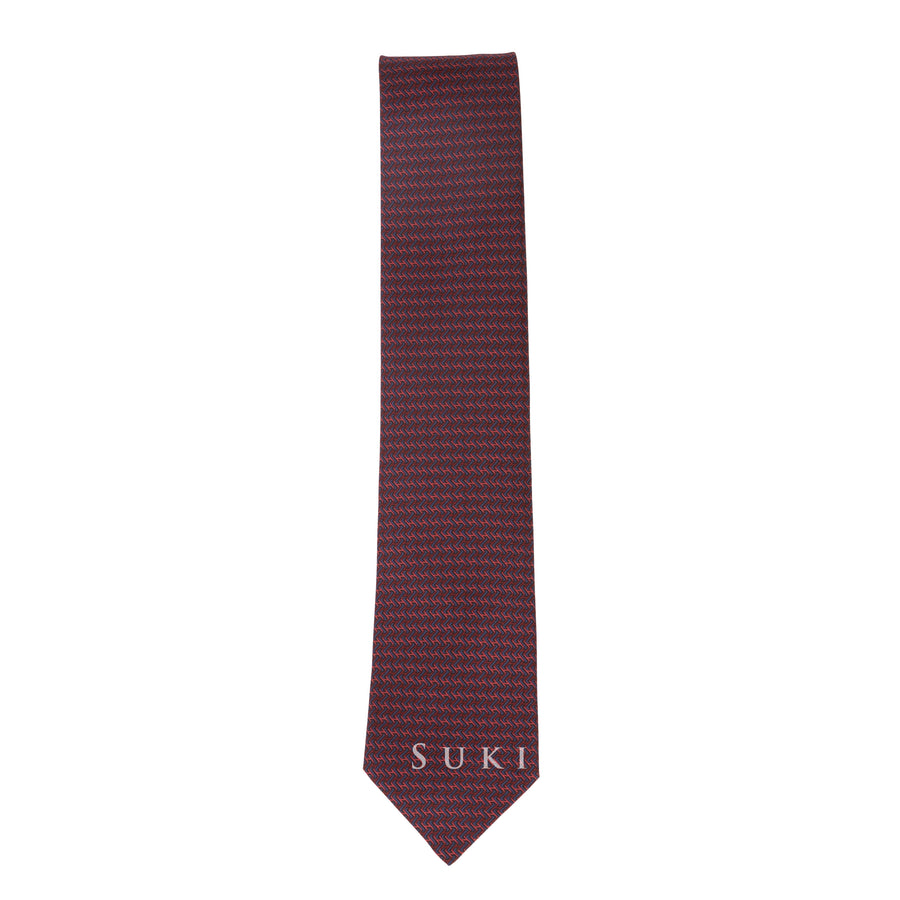 Hermès Cravate Silk Tie H EN Ombre Marine/ Bordeaux/ Carmin
