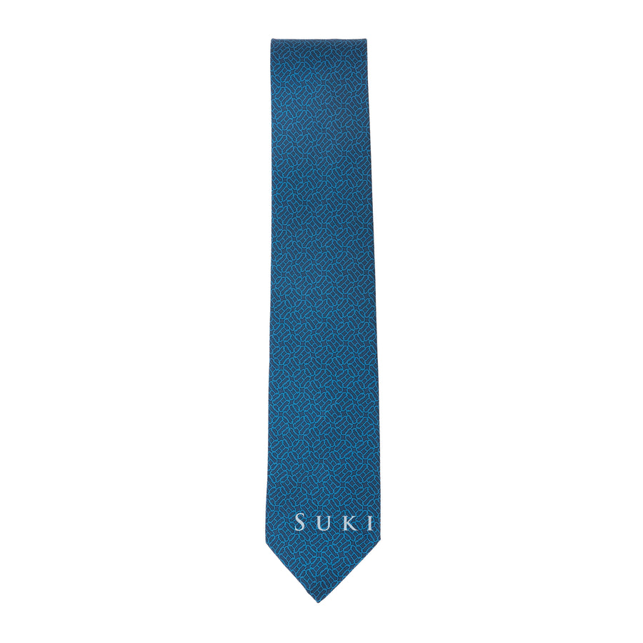 Hermès Cravate Silk Tie Longes Marine/ Bleu Moyen