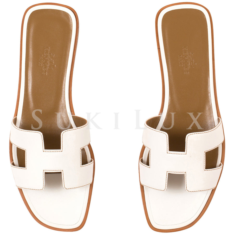 Hermès Oran Sandals White
