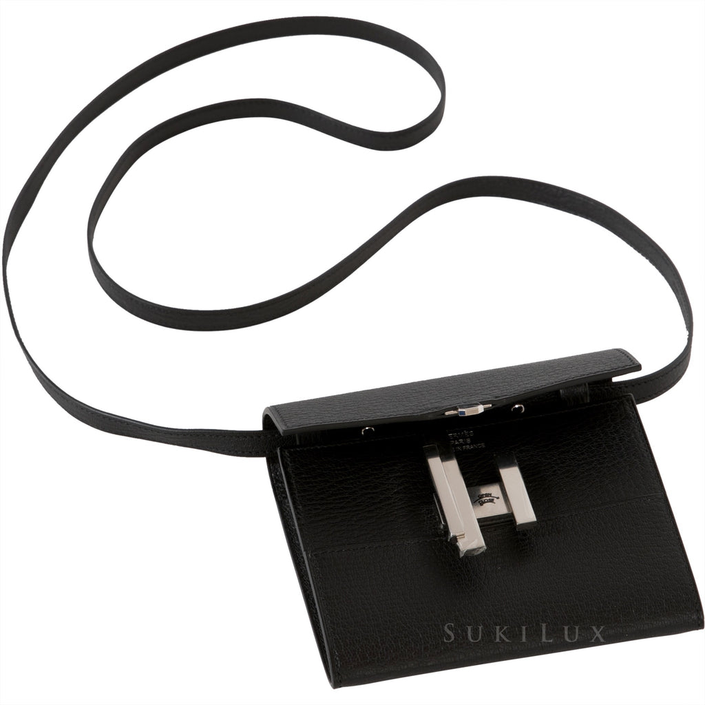 Hermès Mini Cinetic d'Hermes Noir 89 Chevre Mysore Palladium Hardware