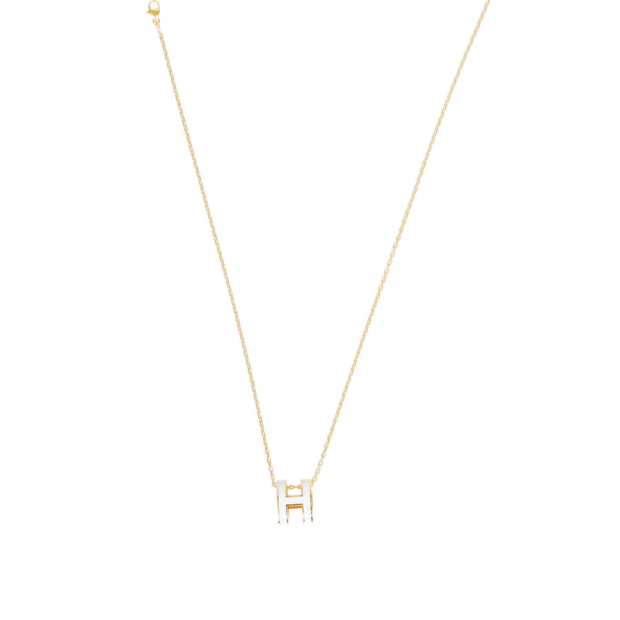 Hermès Pop H Necklace White GOLD PLATED WITH SOFT CHAIN