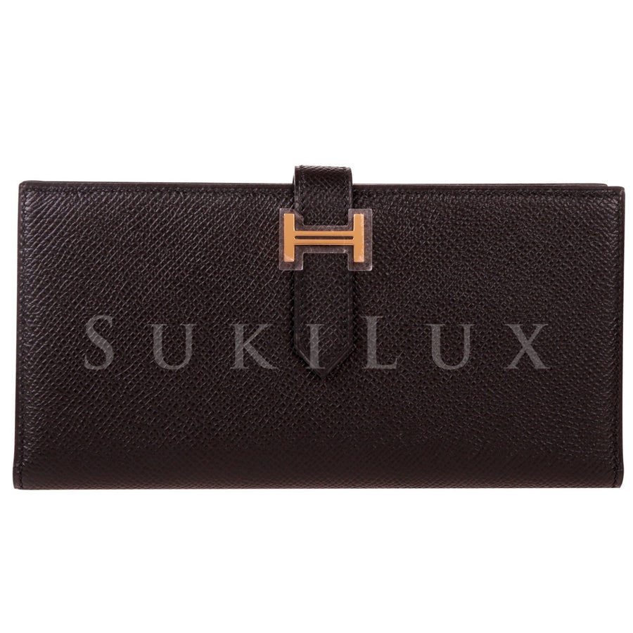 Hermès CALVI CARD CASE WALLET ETOUPE 18 VEAU EPSOM – SukiLux