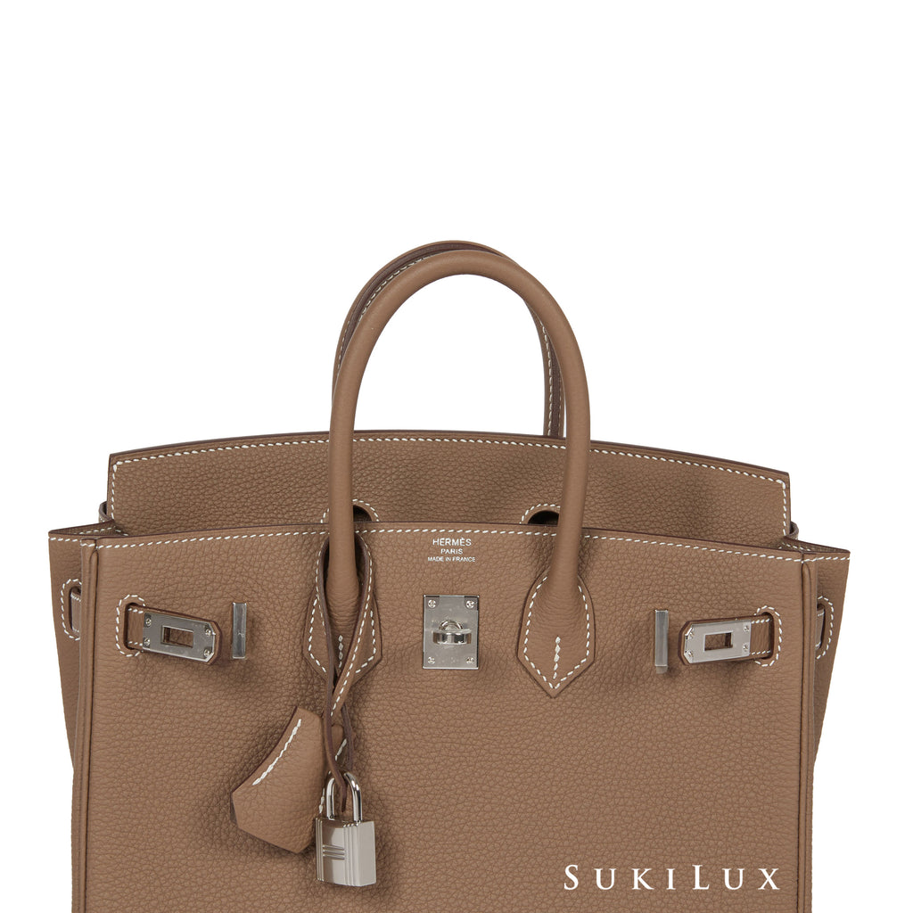 Hermès Birkin 25cm Veau Togo Etoupe 18 Gold Hardware – SukiLux