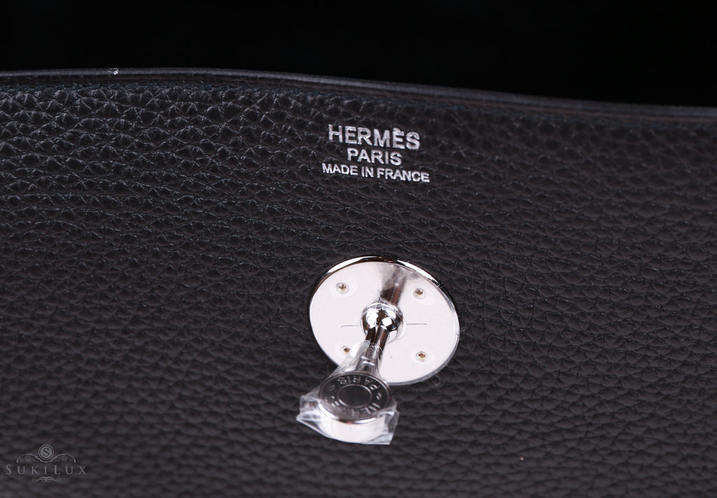 Hermes Lindy 30cm Bag Taurillon Clemence Calfskin Leather Palladium  Hardware, Iris 9K - SYMode Vip