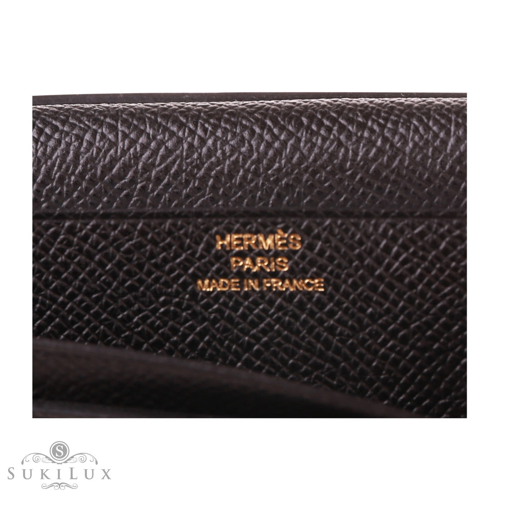 Hermès Bearn Wallet Noir Black 89 Epsom Gold Hardware