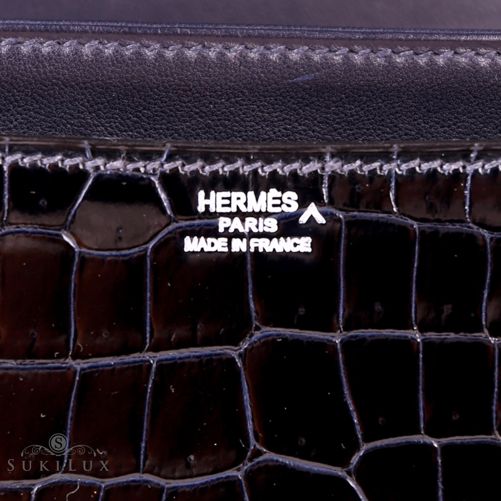 Hermès Constance III Elan Crocodile Porosus Black Palladium Hardware