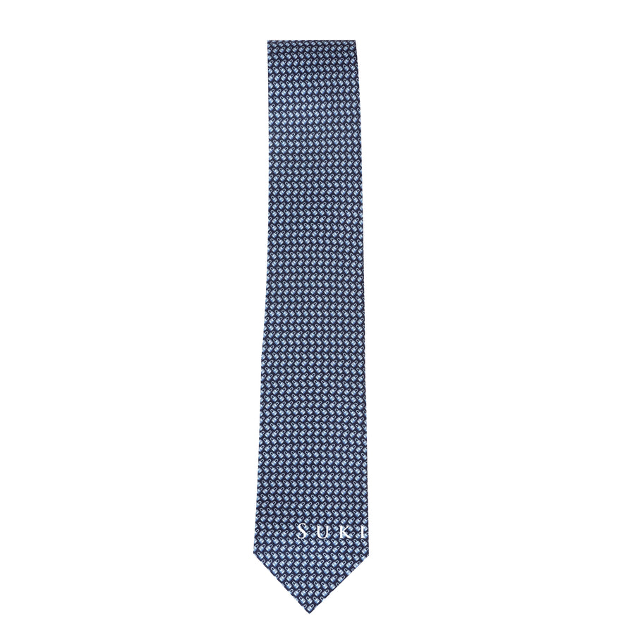 Hermès Cravate Silk Tie CravateLock Of Love Marine/ Azur