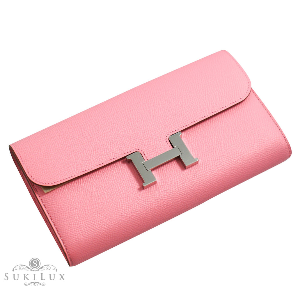 Hermès Constance Wallet Rose Confetti 1Q Pink Palladium Hardware