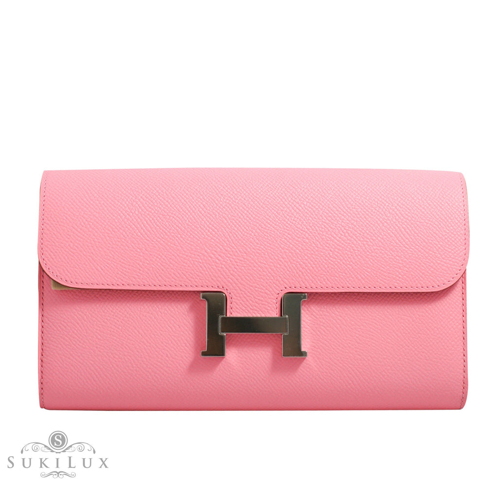 Hermès Constance Wallet Rose Confetti 1Q Pink Palladium Hardware