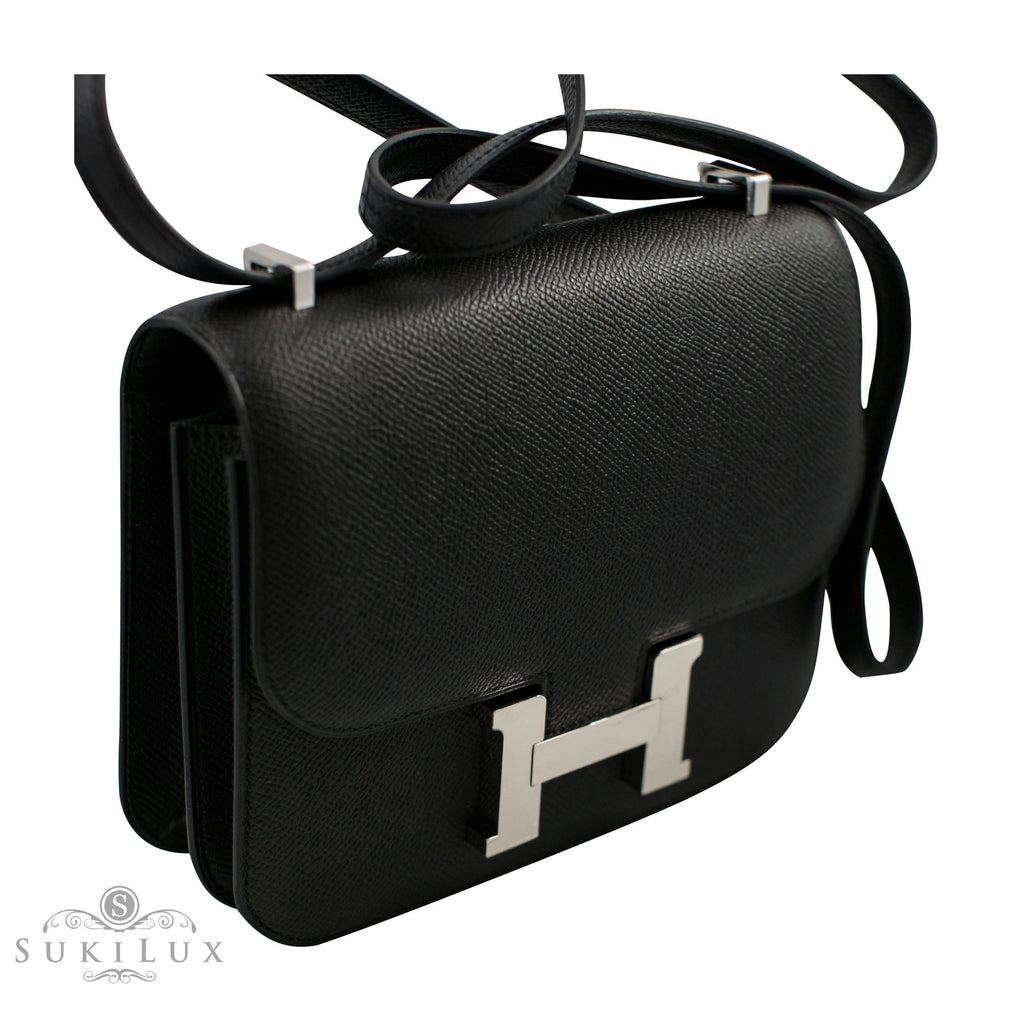 Hermès Constance III Mini 18cm Veau Epsom Noir 89 Black Leather