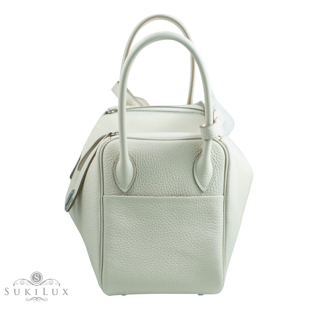 Hermes Lindy 30 Bag Coveted eToupe Clemence Palladium at 1stDibs