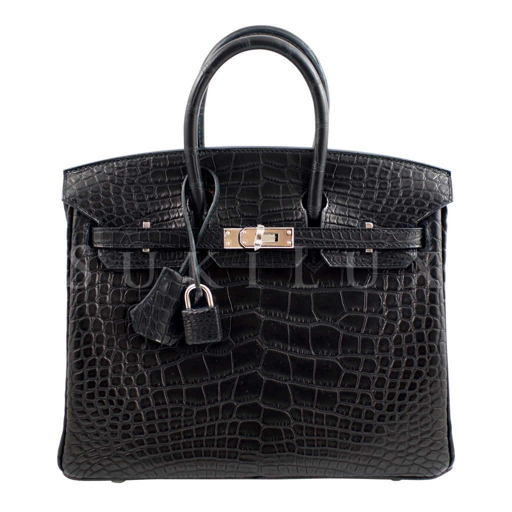 HERMÈS Matte Alligator Birkin Sellier 25 handbag in Jaune Bourgeon with  Palladium hardware-Ginza Xiaoma – Authentic Hermès Boutique