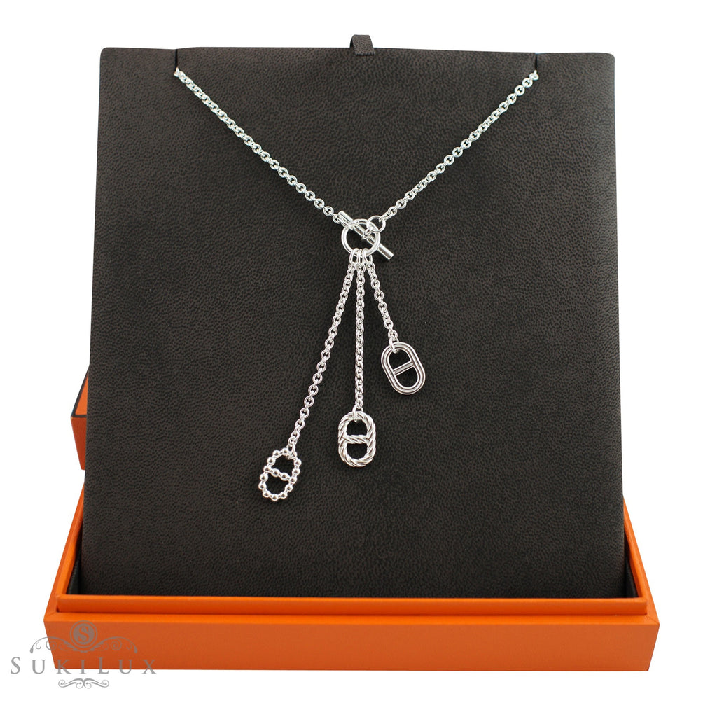 Hermes amulet Cadena Kelly necklace AG925 silver lenght 40cm women'  accessories | eBay