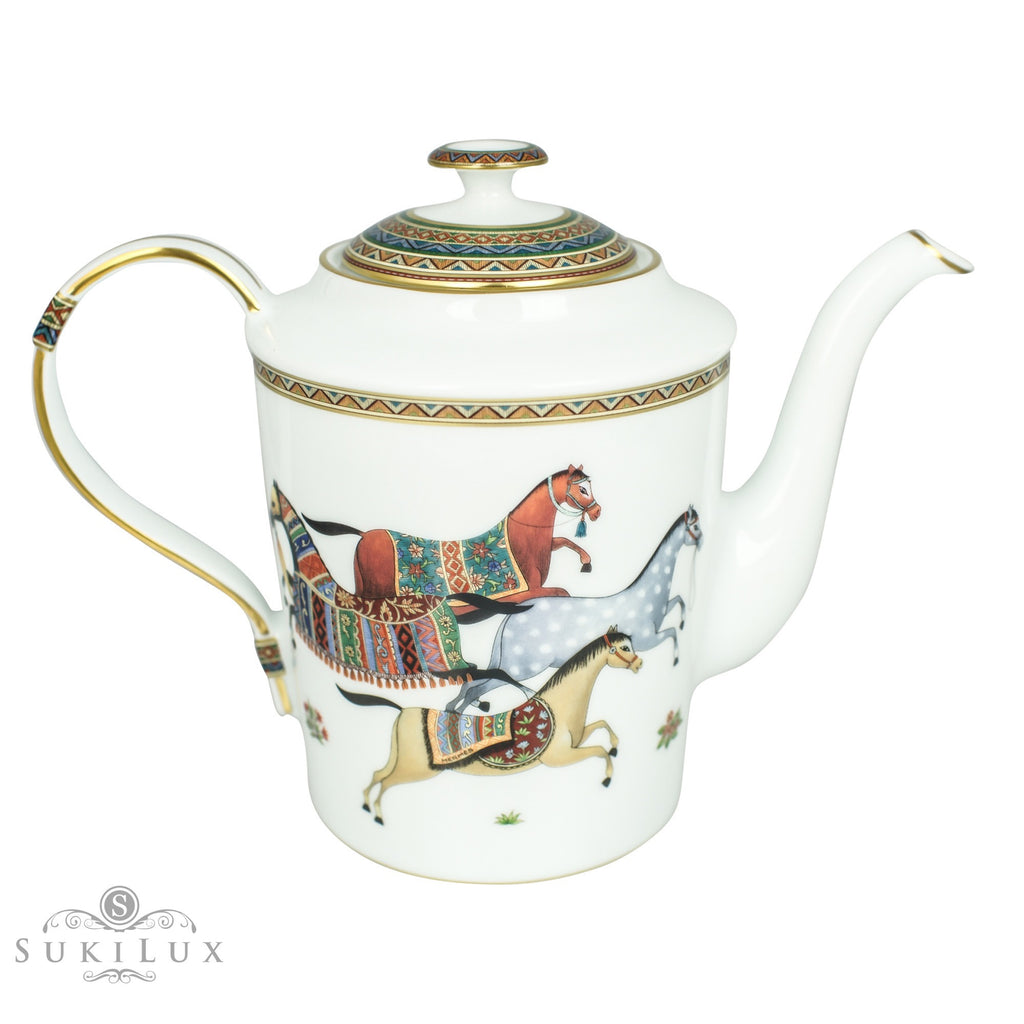 Hermès Cheval D'Orient Tea/ Coffee Pot and Cups Set