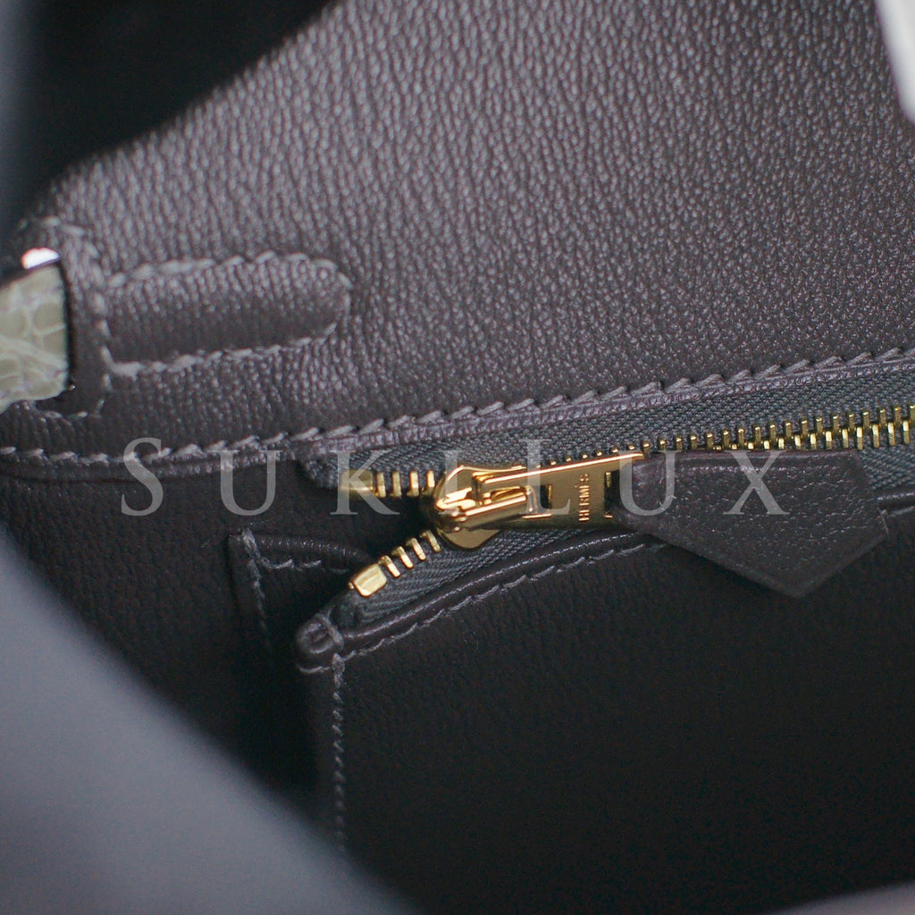 Hermès Birkin 25cm Veau Clemence 81 Gris Tourterelle Gold Hardware – SukiLux