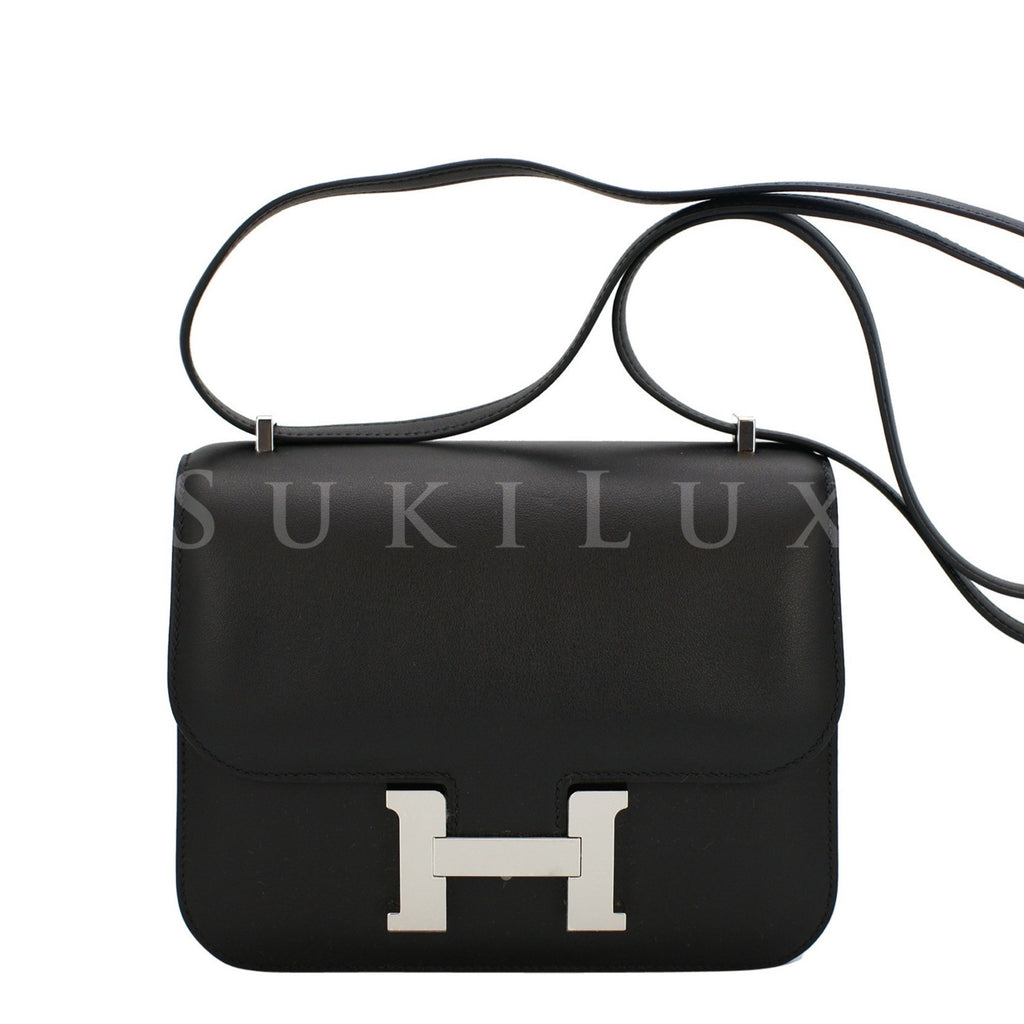 Hermès Constance III Mini 18cm Veau Epsom Noir 89 Black Leather Palladium Hardware