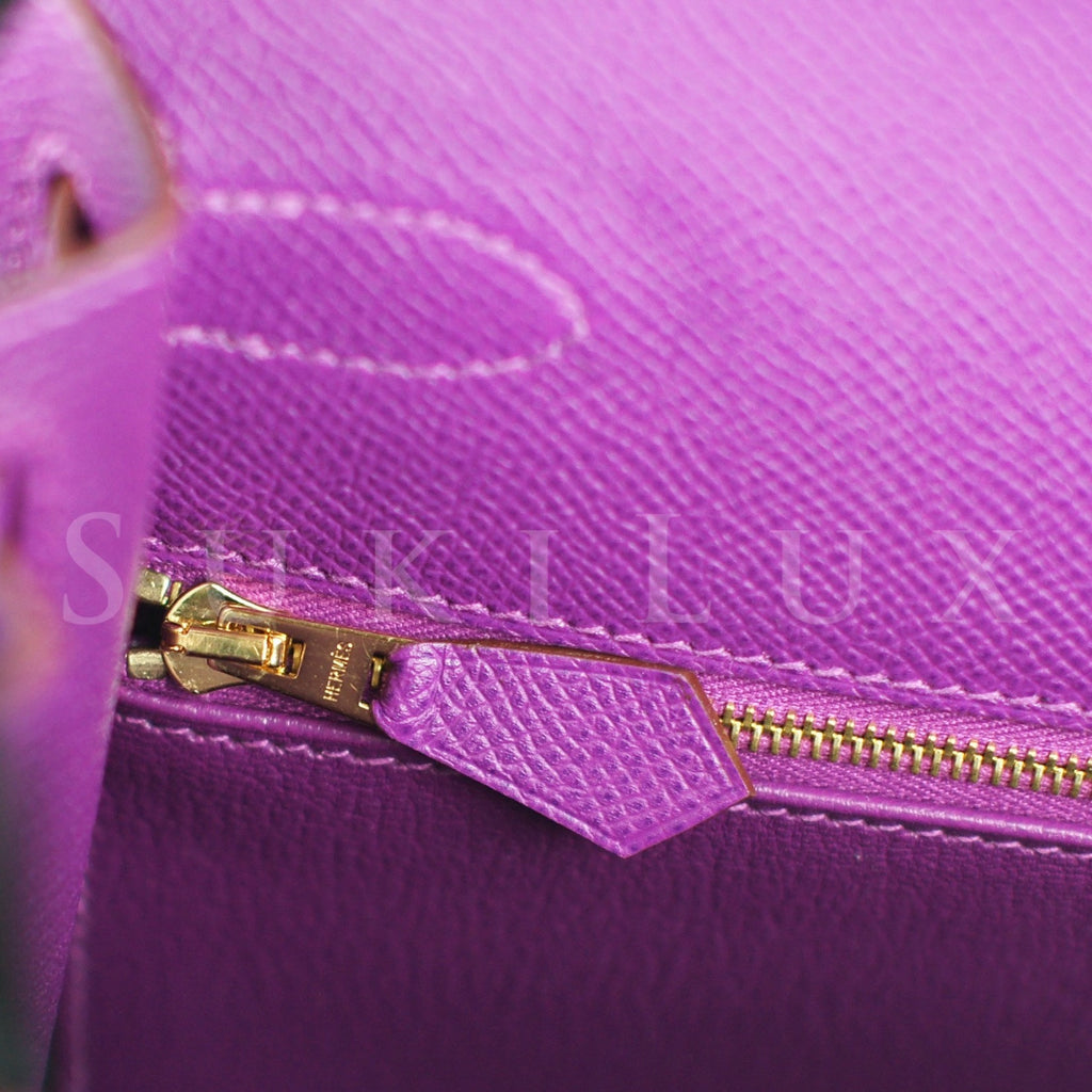 Hermes Kelly HSS 28 Bag Anemone Pink Retourne Epsom Brushed Gold –  Mightychic