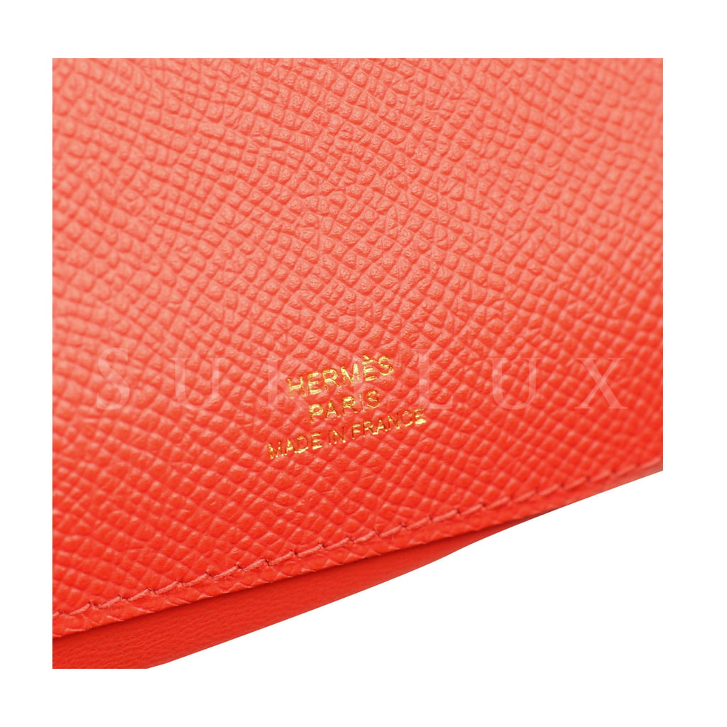 Hermès MiniKelly Pochette Rose Jaipur T5 Epsom Gold Hardware