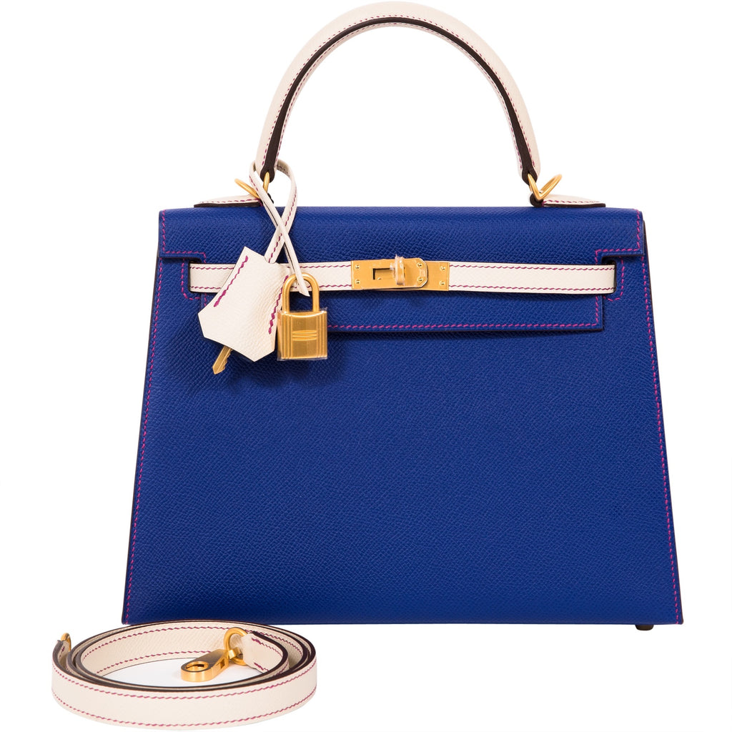 Hermes, Mini Kelly II, Blue Electric Veau, Epsom Leather