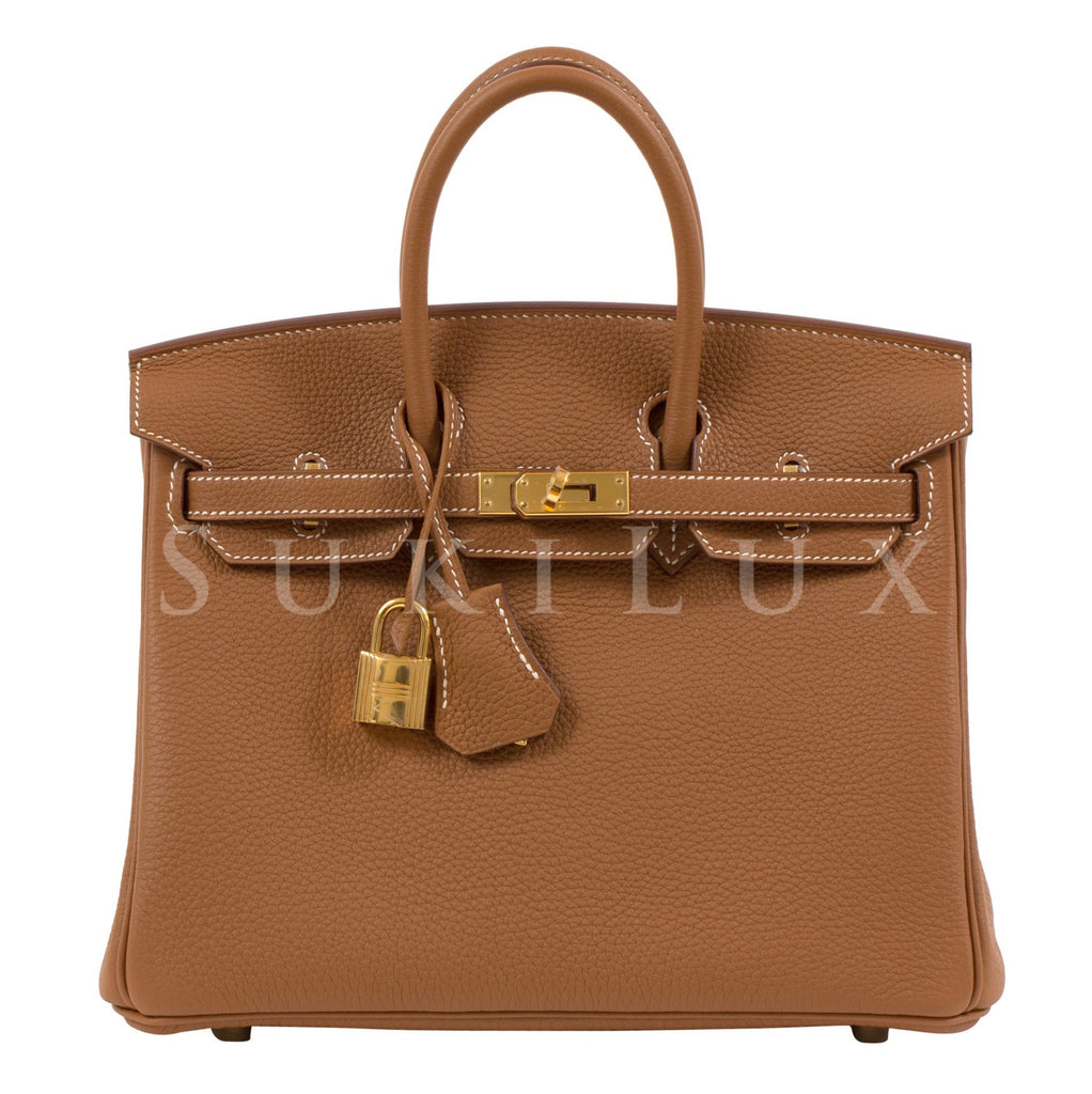 Hermès HERMES BIRKIN 25 Golden Leather ref.900804 - Joli Closet