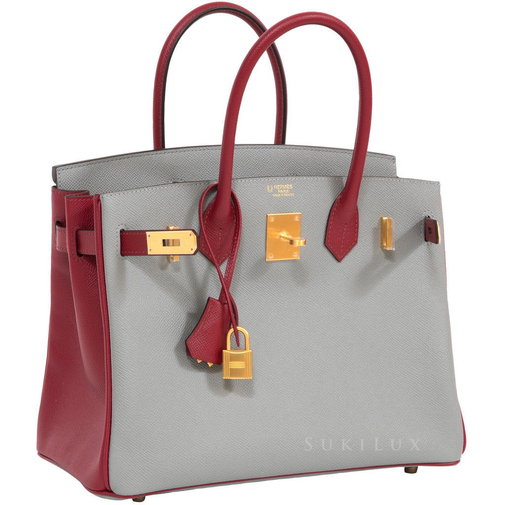 Stunning grays 30cm Gris mouette and Etain 35cm with blue interior 30cm Hss  etain with Fushia interior ❤️️👜#hermes #janefinds  #janefindsbeststuffonearth #birk…