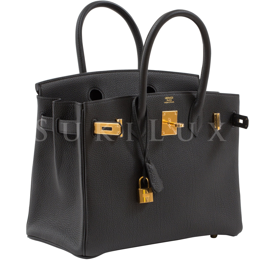 Hermes Birkin 30cm Black Togo Bag