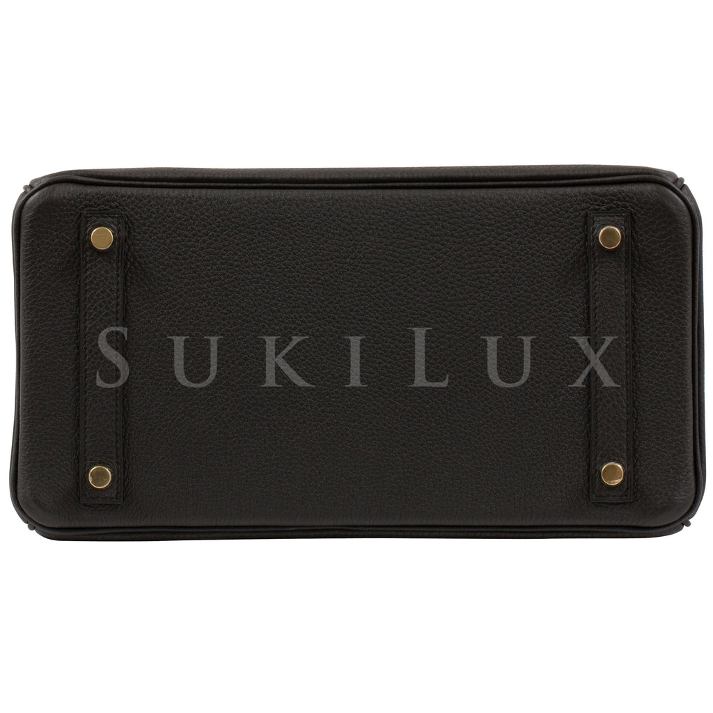 Hermès Birkin 25cm Veau Togo Noir 89 Gold Hardware – SukiLux
