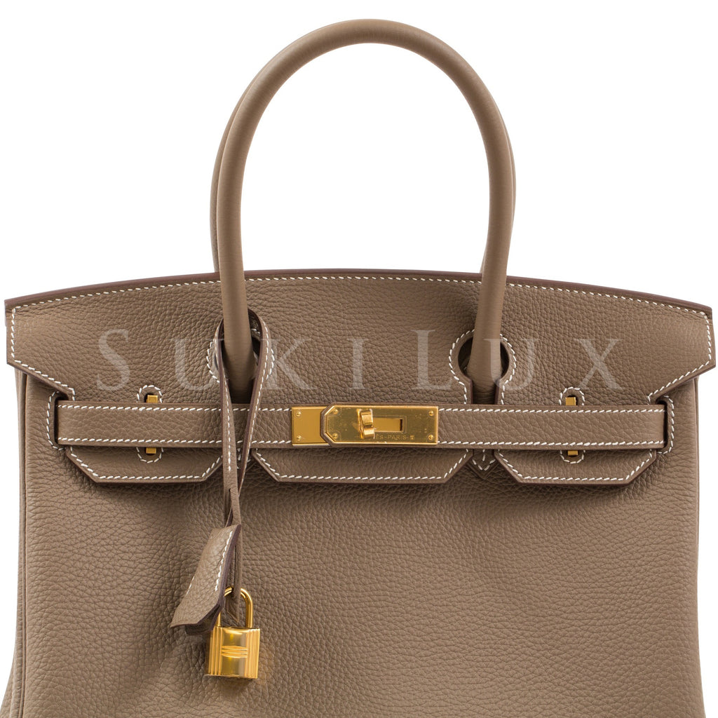 Hermès Birkin 30cm Veau Togo Etoupe 18 Gold Hardware – SukiLux