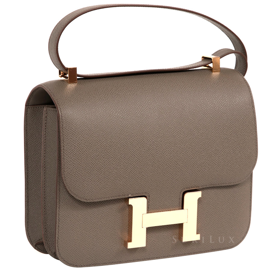Hermès Constance 24cm Etain Epsom Leather Gold Hardware