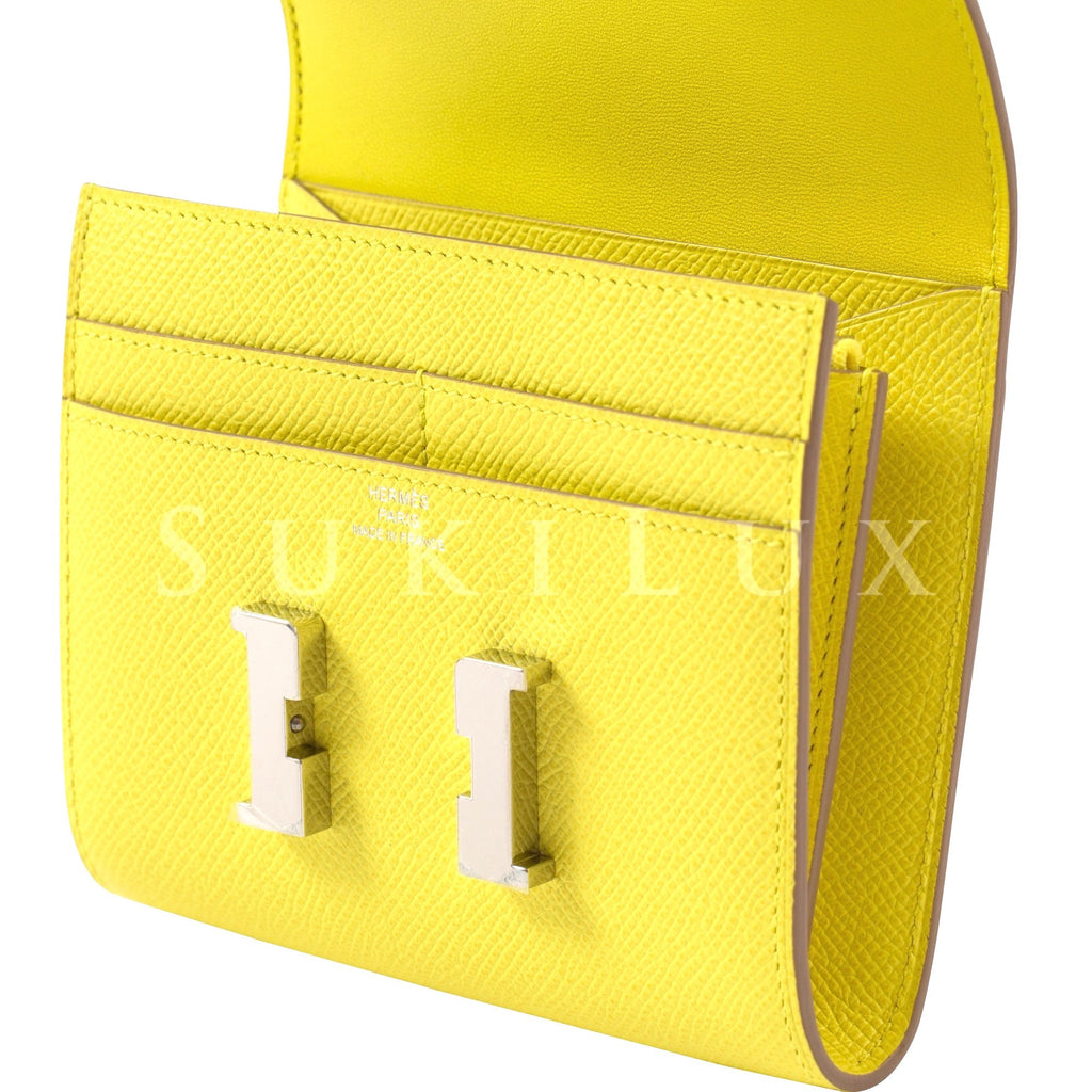 Hermes Soufre Yellow Epsom Constance Wallet