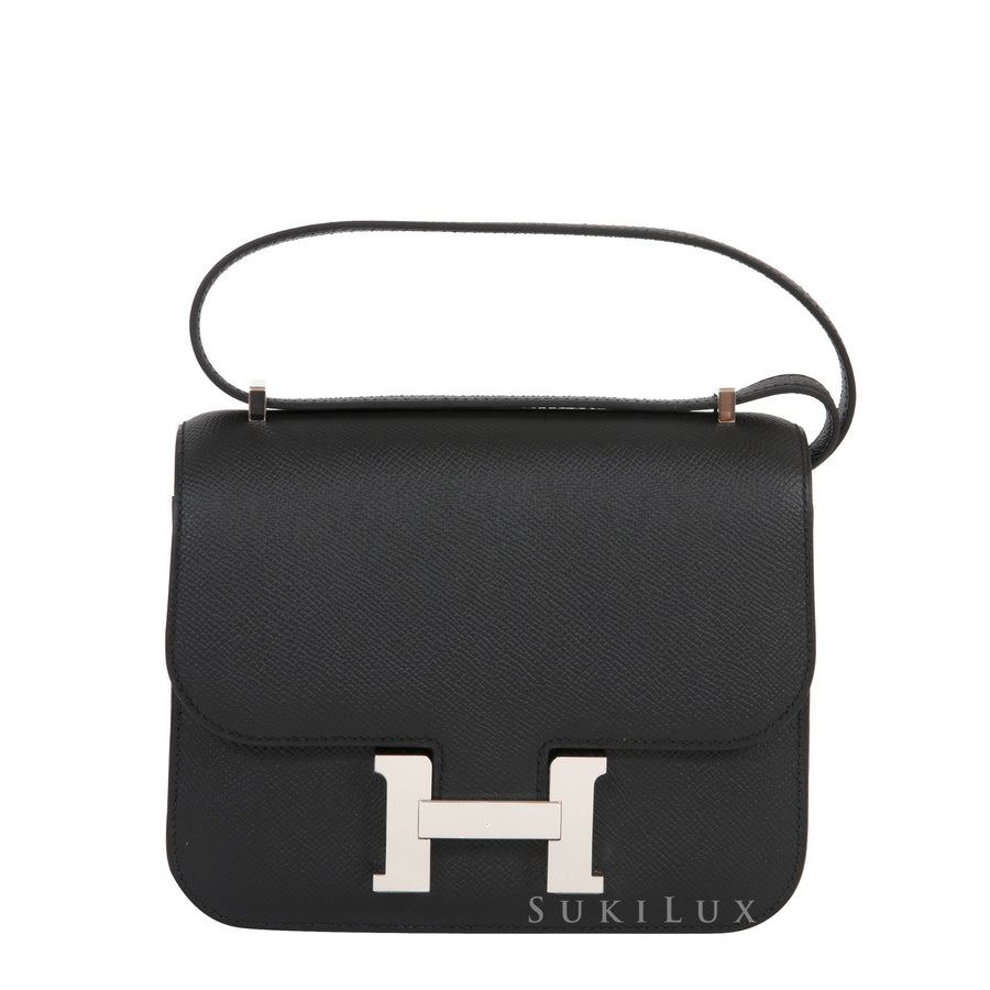 Hermès Constance III Mini 18cm Veau Epsom Noir 89 Palladium Hardware