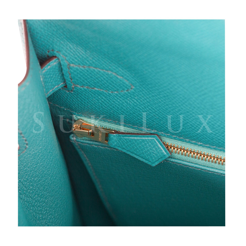 Hermès Kelly 28cm Sellier Veau Epsom Anemone P9 Gold Hardware – SukiLux