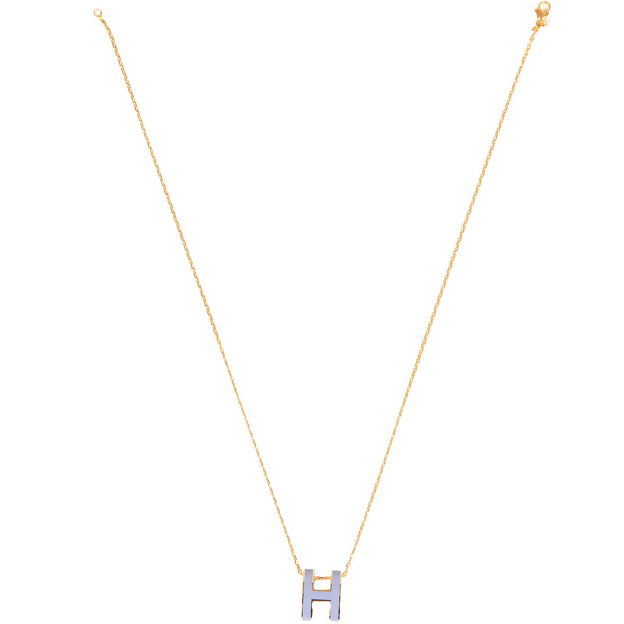 Hermès Pop H Necklace Parme Gold Plated