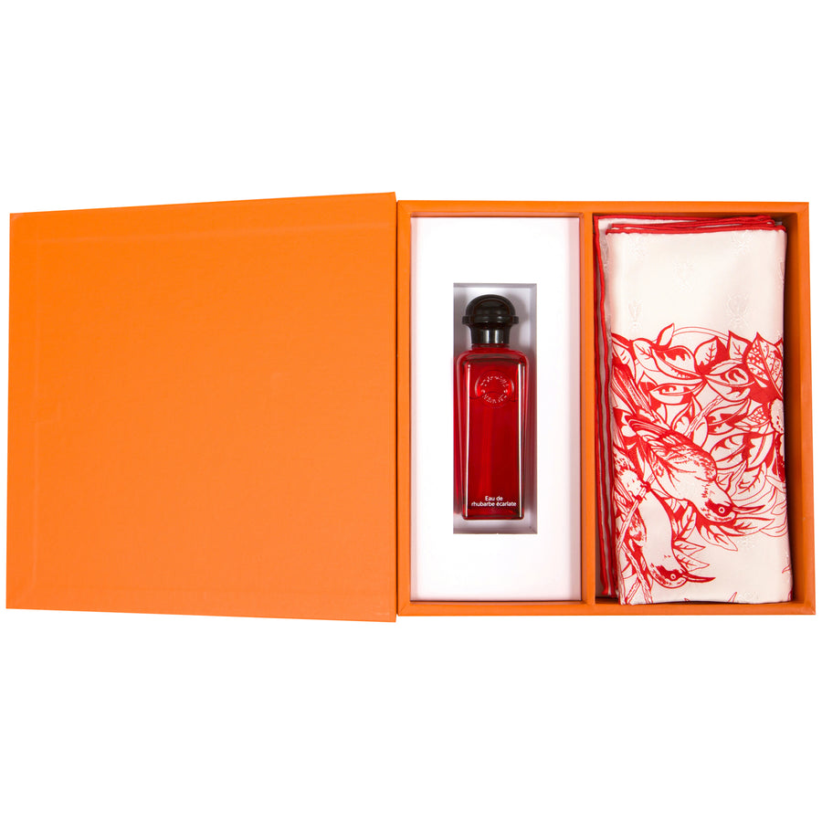 Hermès Silk & Fragrance Gift Set Eau De Rhubarbe Ecarlate