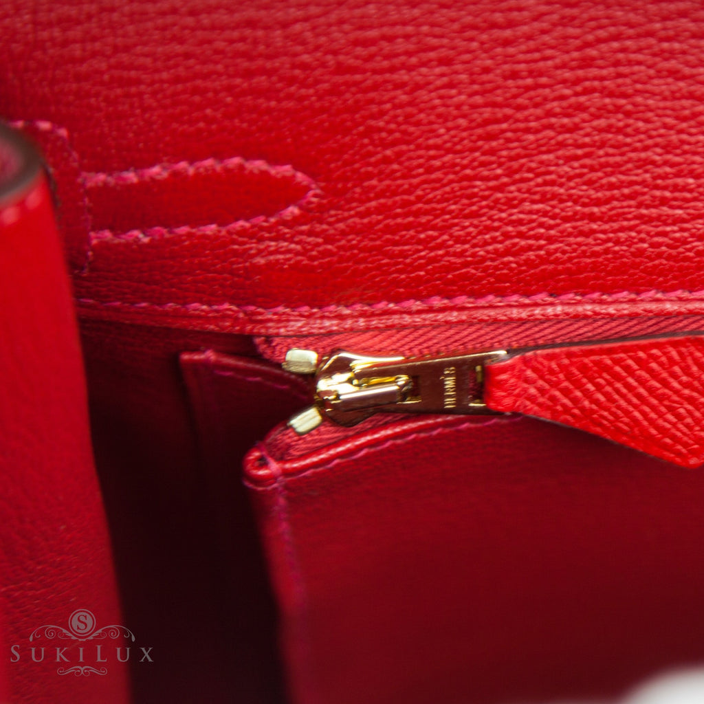 Hermès Birkin 25cm Veau Epsom Rouge Casaque Gold Hardware – SukiLux