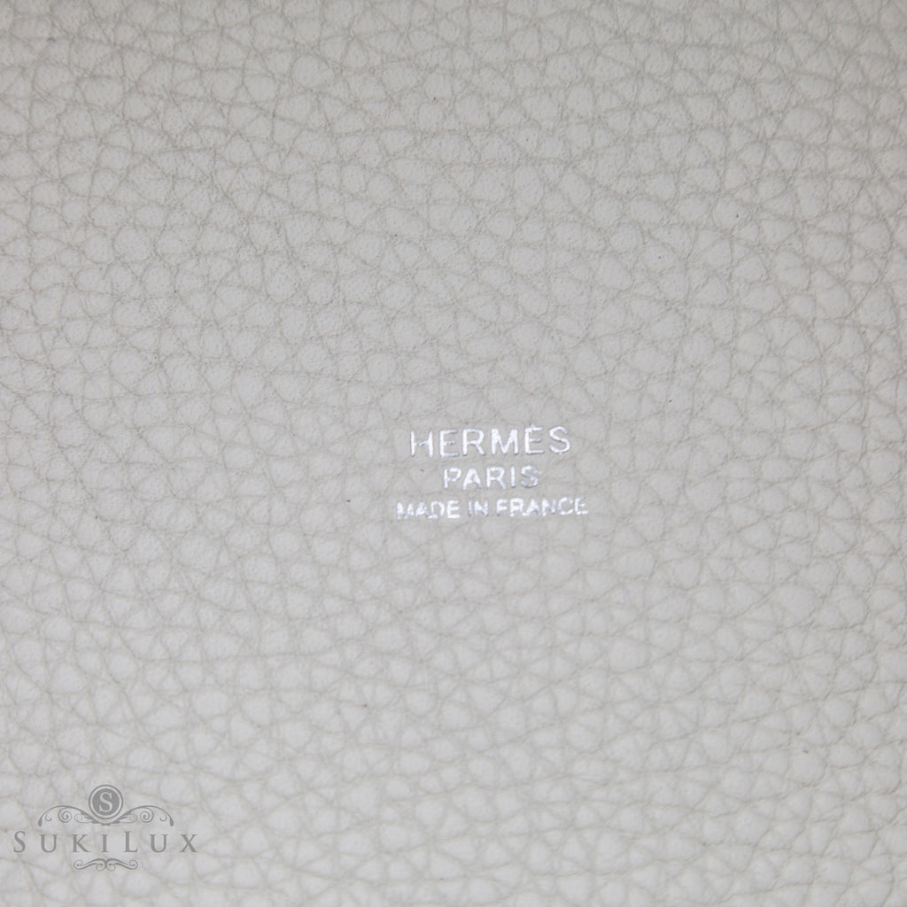 Hermès Picotin Lock Craie 10 Clemence Leather Palladium Hardware