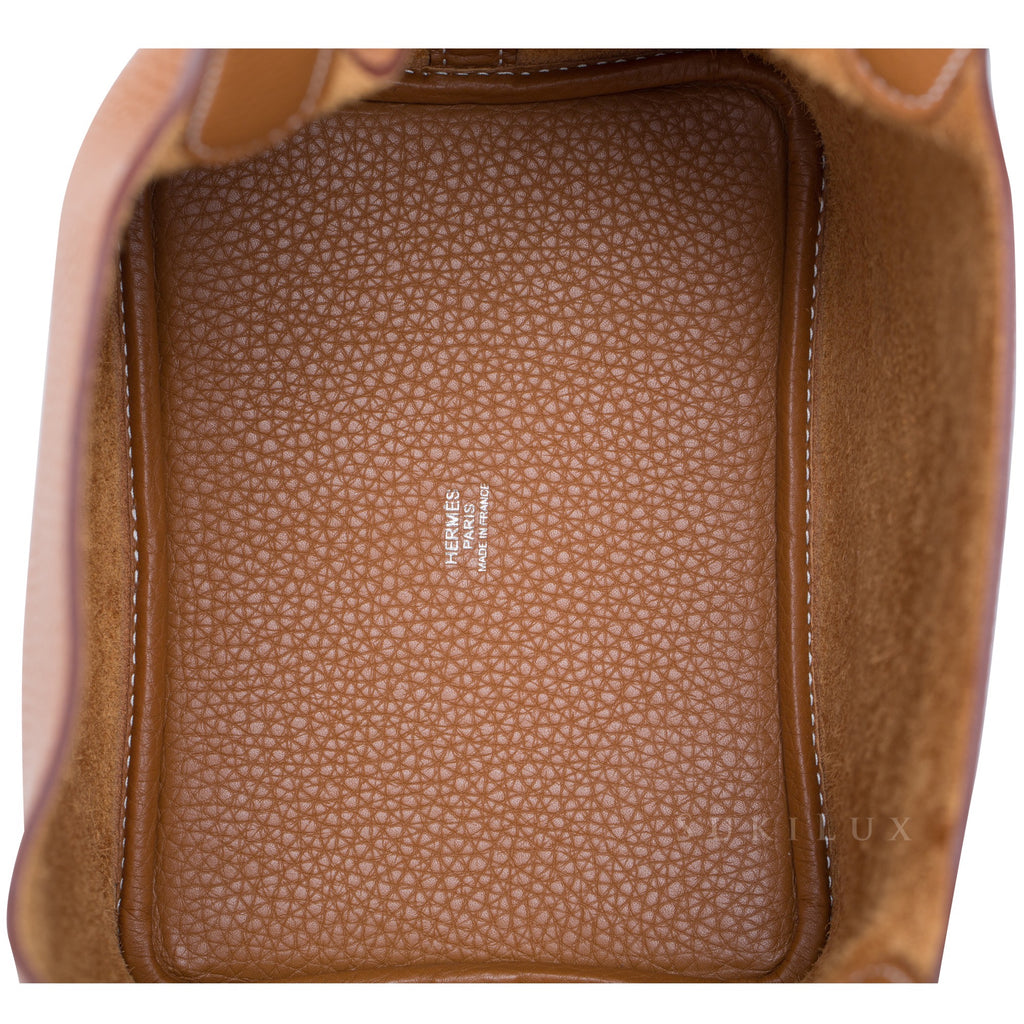 Hermès Picotin Lock Gold 37 Clemence Leather Palladium Hardware