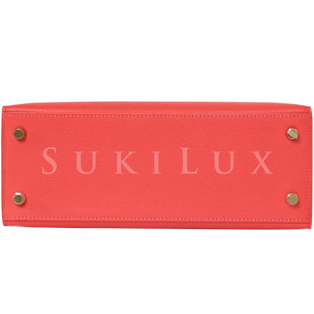 Hermès Kelly 25cm Sellier Veau Epsom T5 Rose Japour T5 Gold Hardware –  SukiLux
