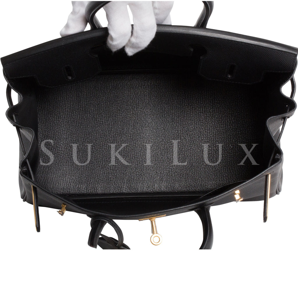 Hermès Birkin 30cm Veau Epsom Noir 89 Gold Hardware – SukiLux