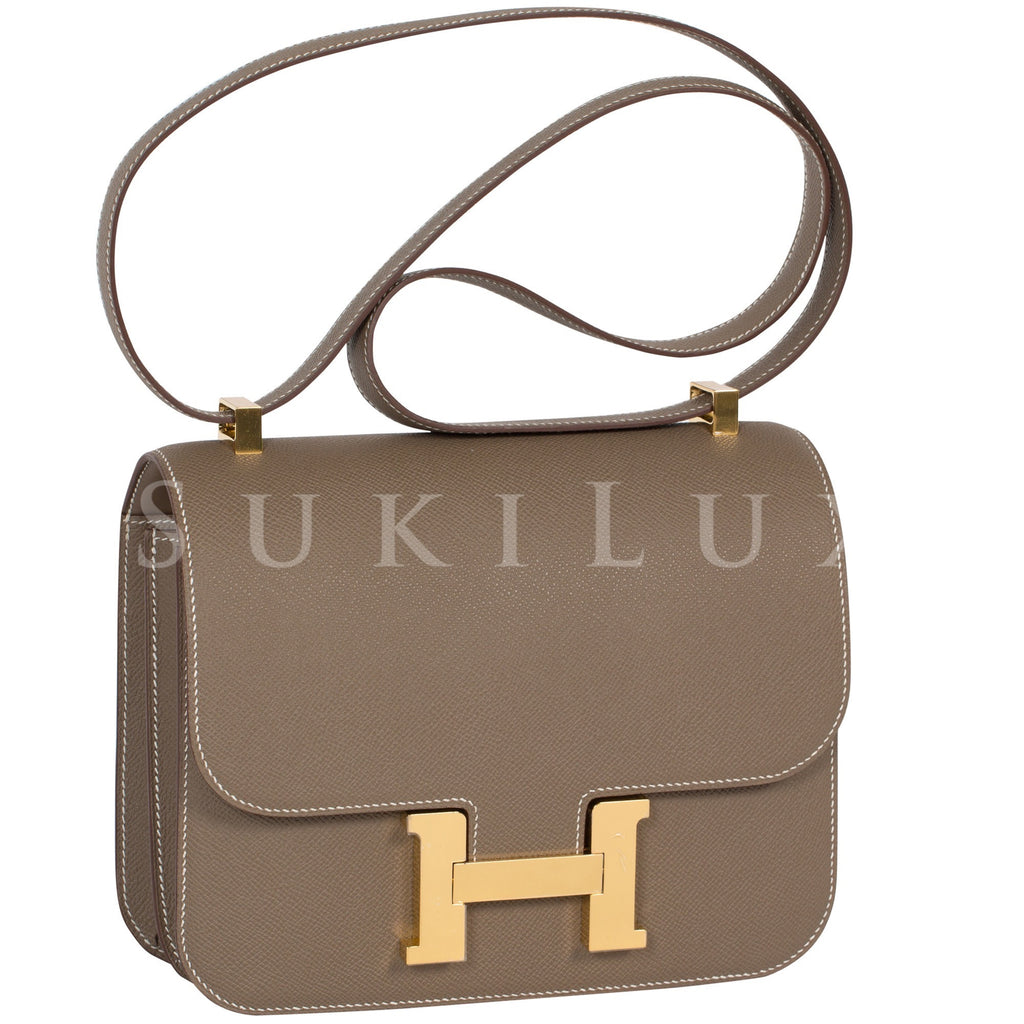 Hermès Constance PM 24cm Veau Epsom Etoupe 18 Gold Hardware – SukiLux