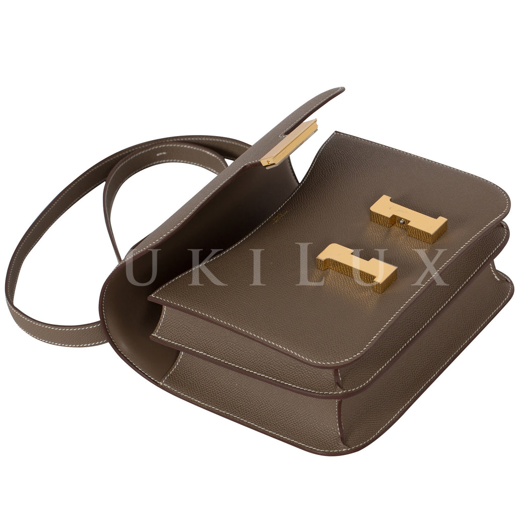 Hermès Cinhetic Gris Etain Epsom with Rose Gold Hardware - Bags - Kabinet  Privé