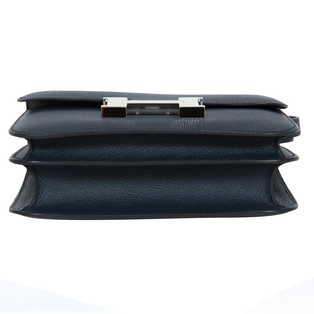 Hermès Constance III Mini 18cm Veau Epsom Blue Indigo 76 Palladium Hardware