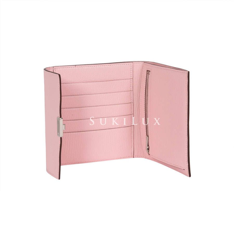 Hermès Constance Compact Wallet Rose Lipstick Veau Tadelakt Gold Hardw –  SukiLux