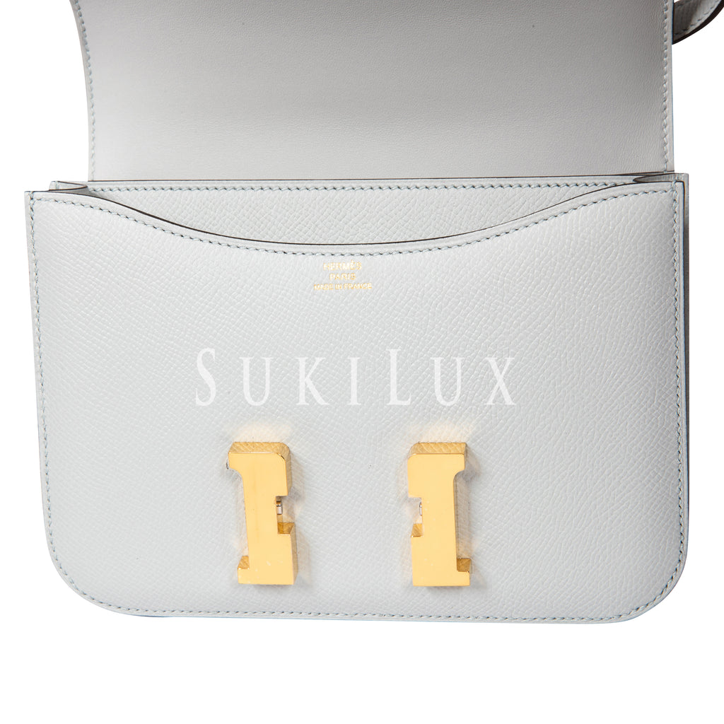 Hermès Constance III Mini 18cm Veau Swift 8F Etain Gold Hardware – SukiLux