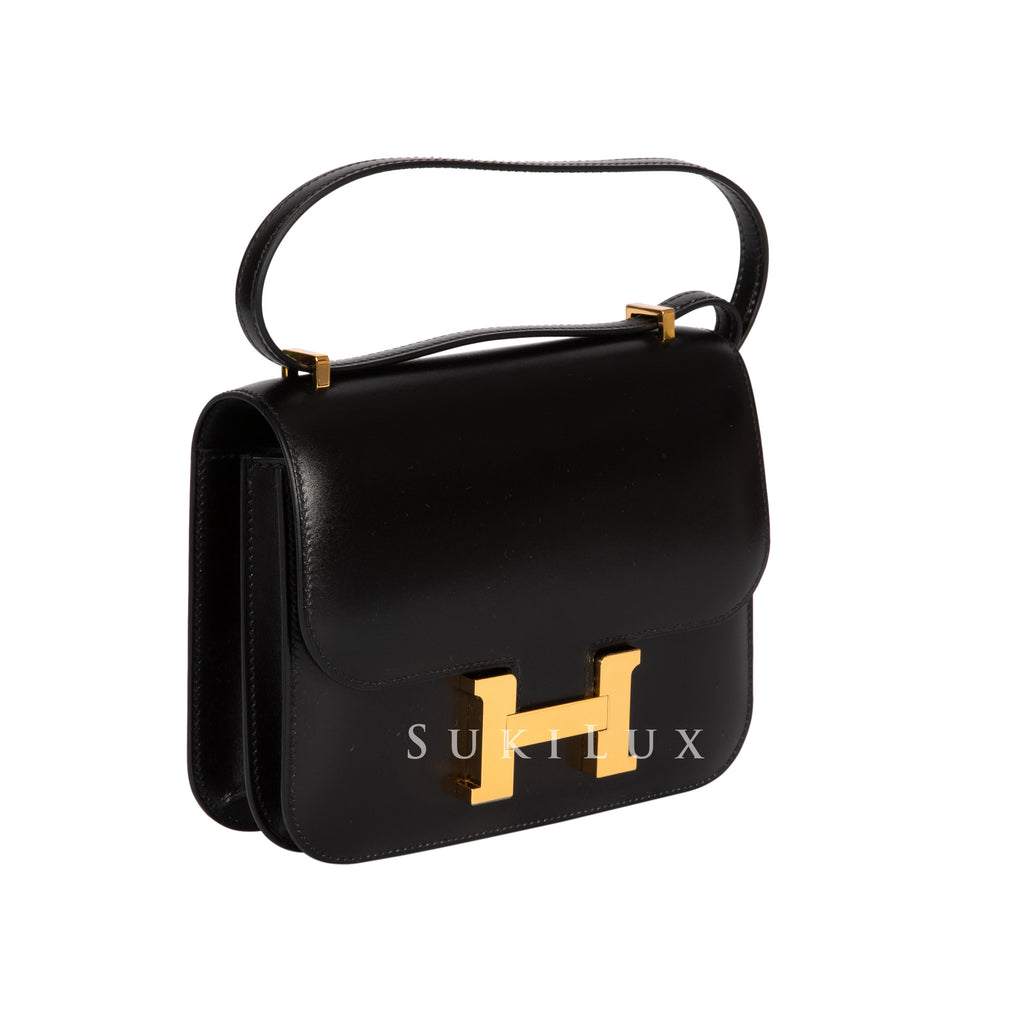 Hermès Constance III Mini 18cm Veau Box Noir 89 Gold Hardware – SukiLux